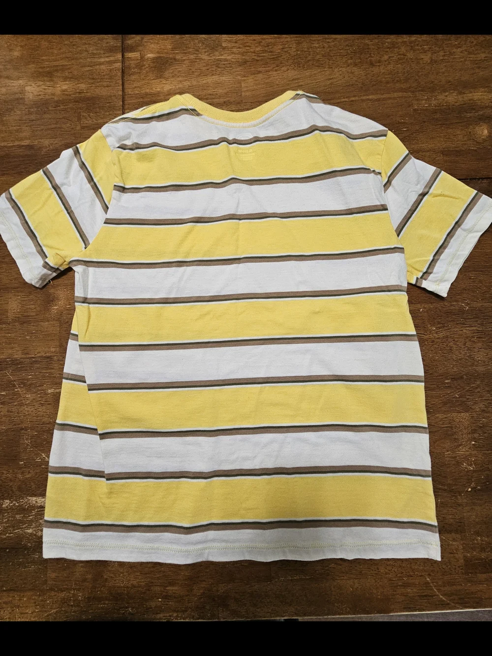 wonder nation Yellow, White & Brown Striped Short-Sleeve Tee